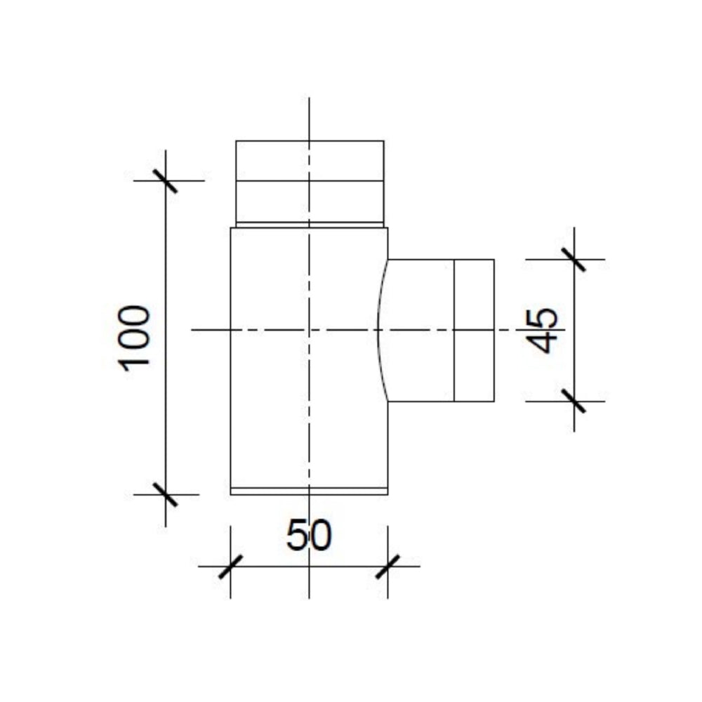 Basin Bottle Trap technical drawing Tapron