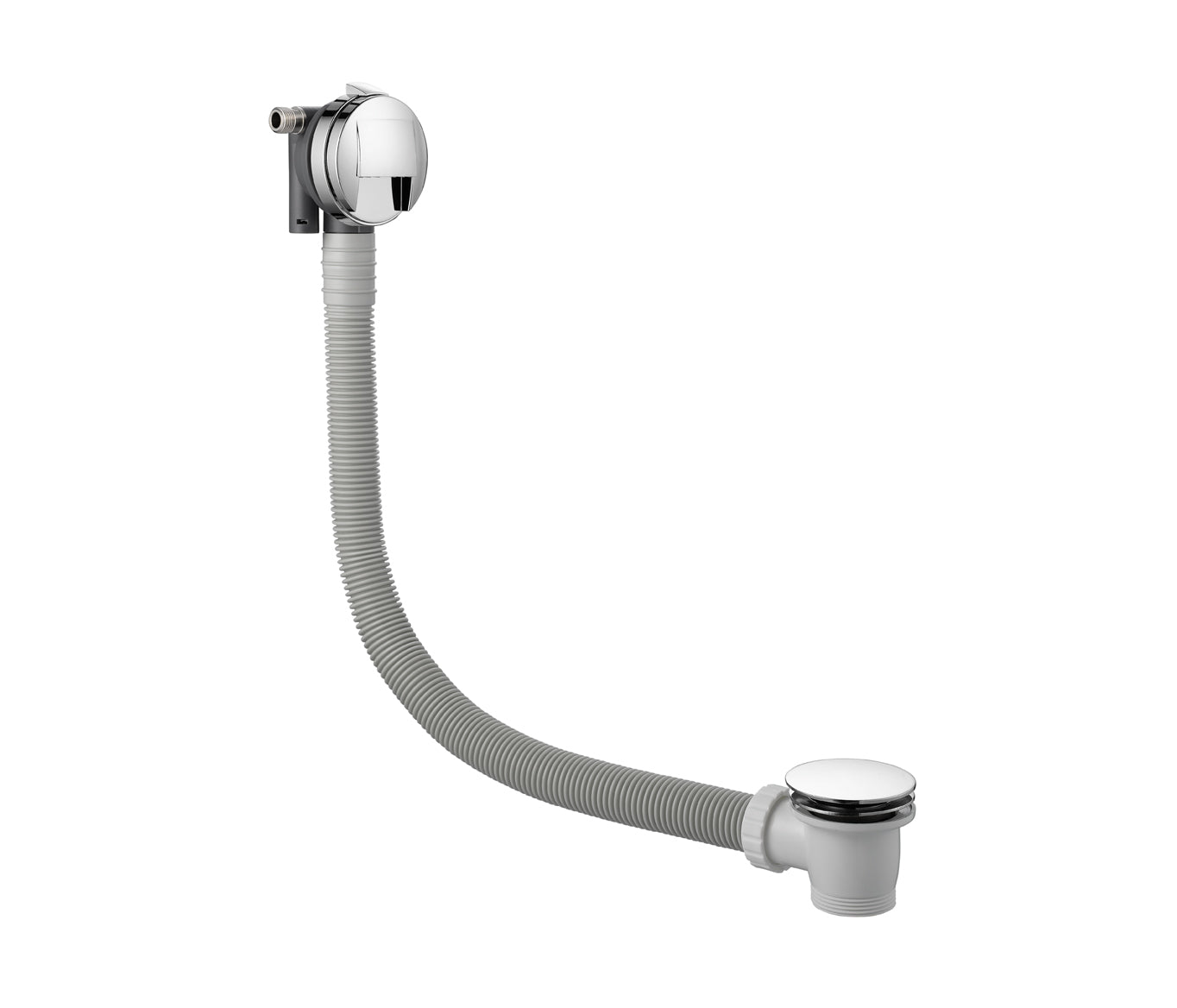 Overflow Bath Filler with Pop-Up Stainless Steel | tapron.co.uk Main image