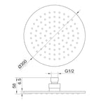 shower heads Technical Drawing