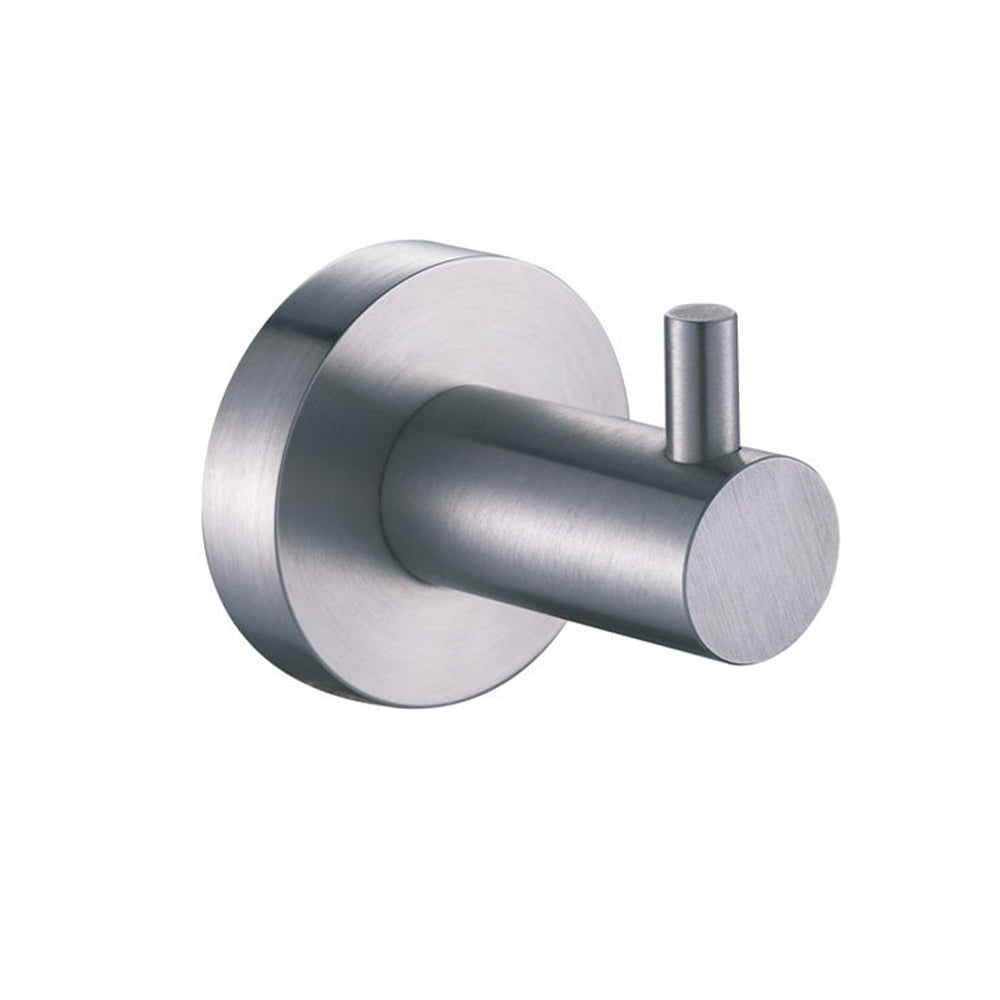 Wall-Mounted Round Single Robe Hook- Stainless Steel Secondary image