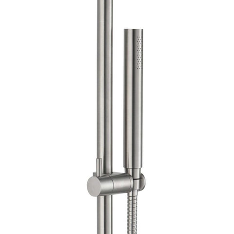 Stainless Steel Slide Rail with Shower Held & Hose 600mm | tapron.co.uk