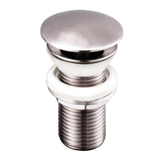 Unslotted Basin Wastes, Click Clack - Brushed Stainless Steel Finish Main image