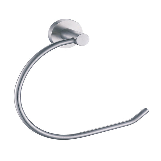 Inox Brushed Stainless Steel Wall Mounted Towel Ring-TAPRON 1000