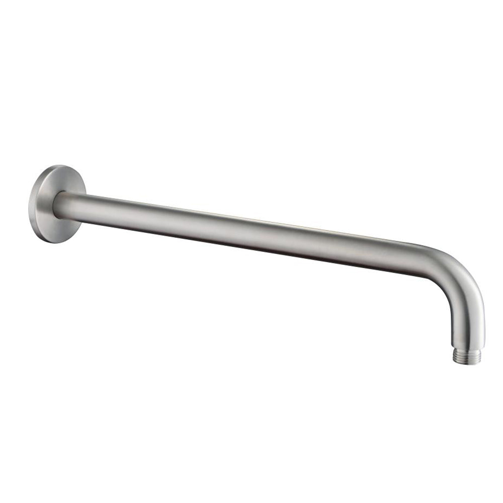 Inox Brushed Stainless Steel Round Wall Shower Arm - 400mm Main image
