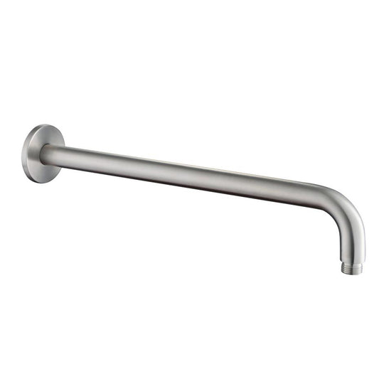Inox Brushed Stainless Steel Round Wall Shower Arm - 400mm 1000