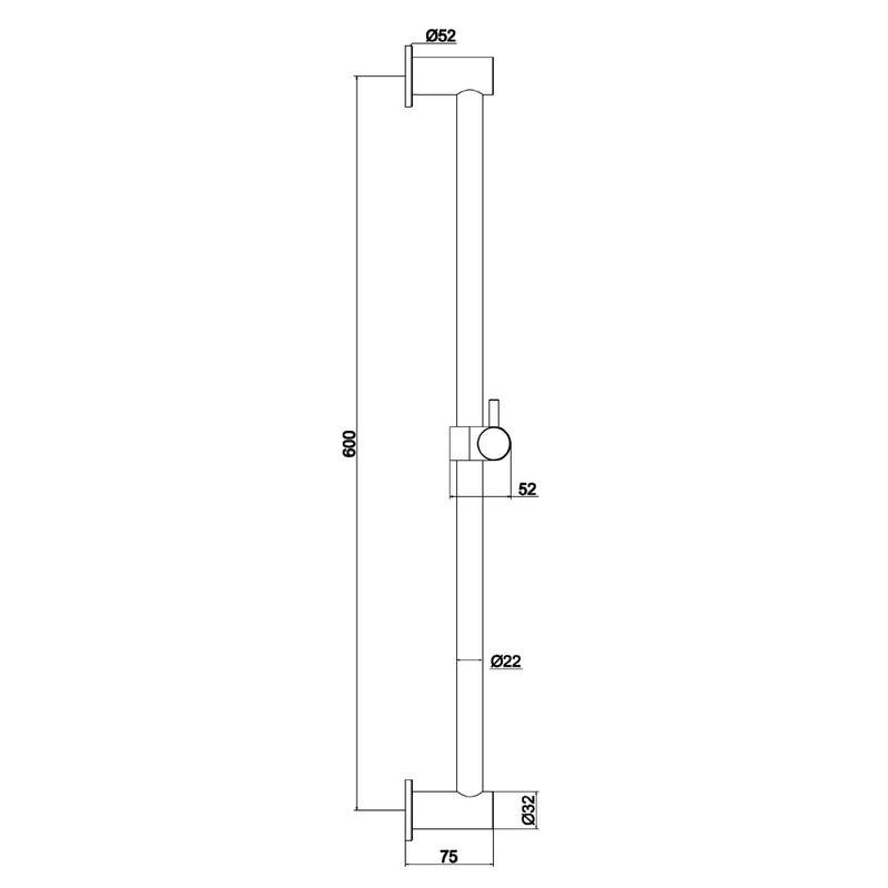 Stainless Steel Slide Rail with Shower Held & Hose