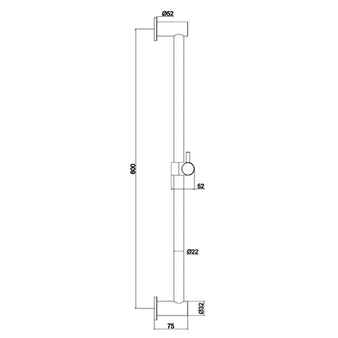 Stainless Steel Slide Rail with Shower Held & Hose