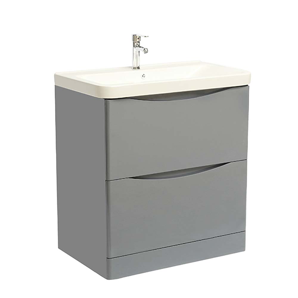 Isla Floor Standing Bathroom Storage with Deep Ceramic Basin  Main image