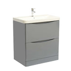 Isla Floor Standing Bathroom Storage with Deep Ceramic Basin 