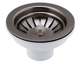 Black Basket Strainer Kitchen Sink Waste - 90mm Secondary image