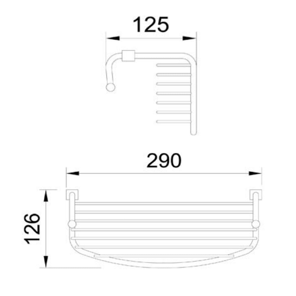 Large Wall Shelf Basket with Hooks Secondary image