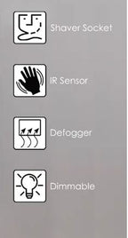 Led Mirror Aluminium Cabinet with Double door