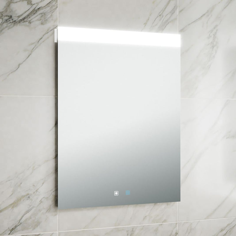 Miroir de Salle de Bain Lumineux avec Antibuée et Interrupteur Tactile - 600x800mm