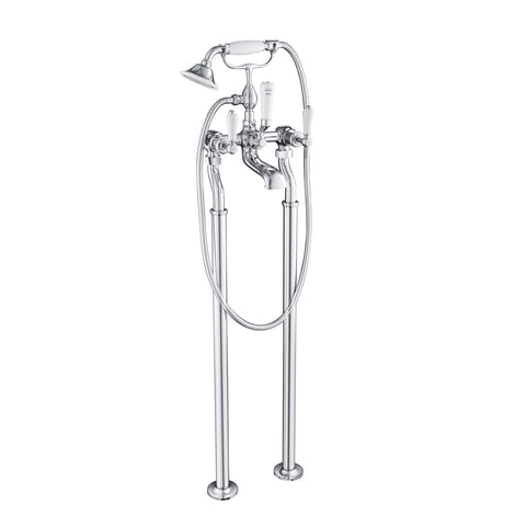 Lever handles Floor standing Bath Shower Mixer - Chrome