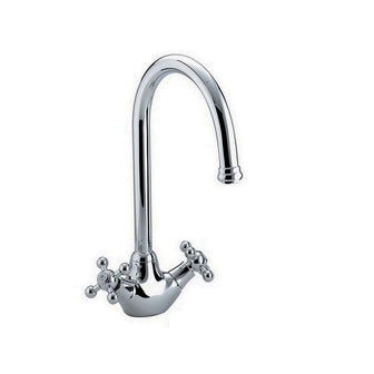 Lincoln-Vintage-Twin-Lever-Chrome-Kitchen-Tap Main image