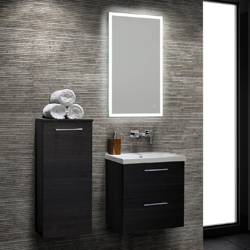 Illuminated Mirror with Demister Pad and Touch Switch - 450x800mm