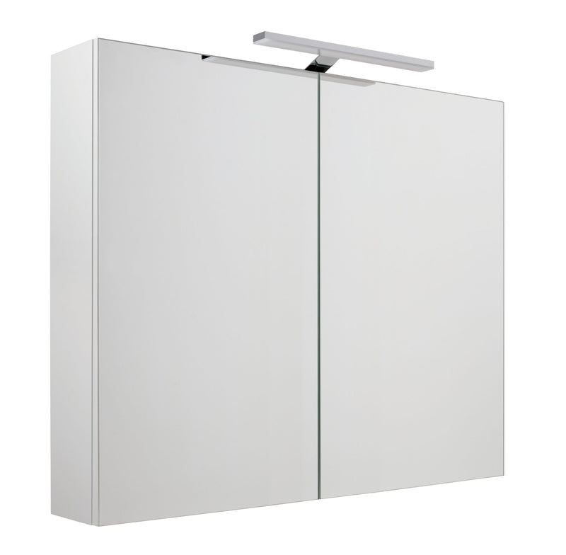 Mirror Cabinet with Light and Shaver Socket - 800x700mm