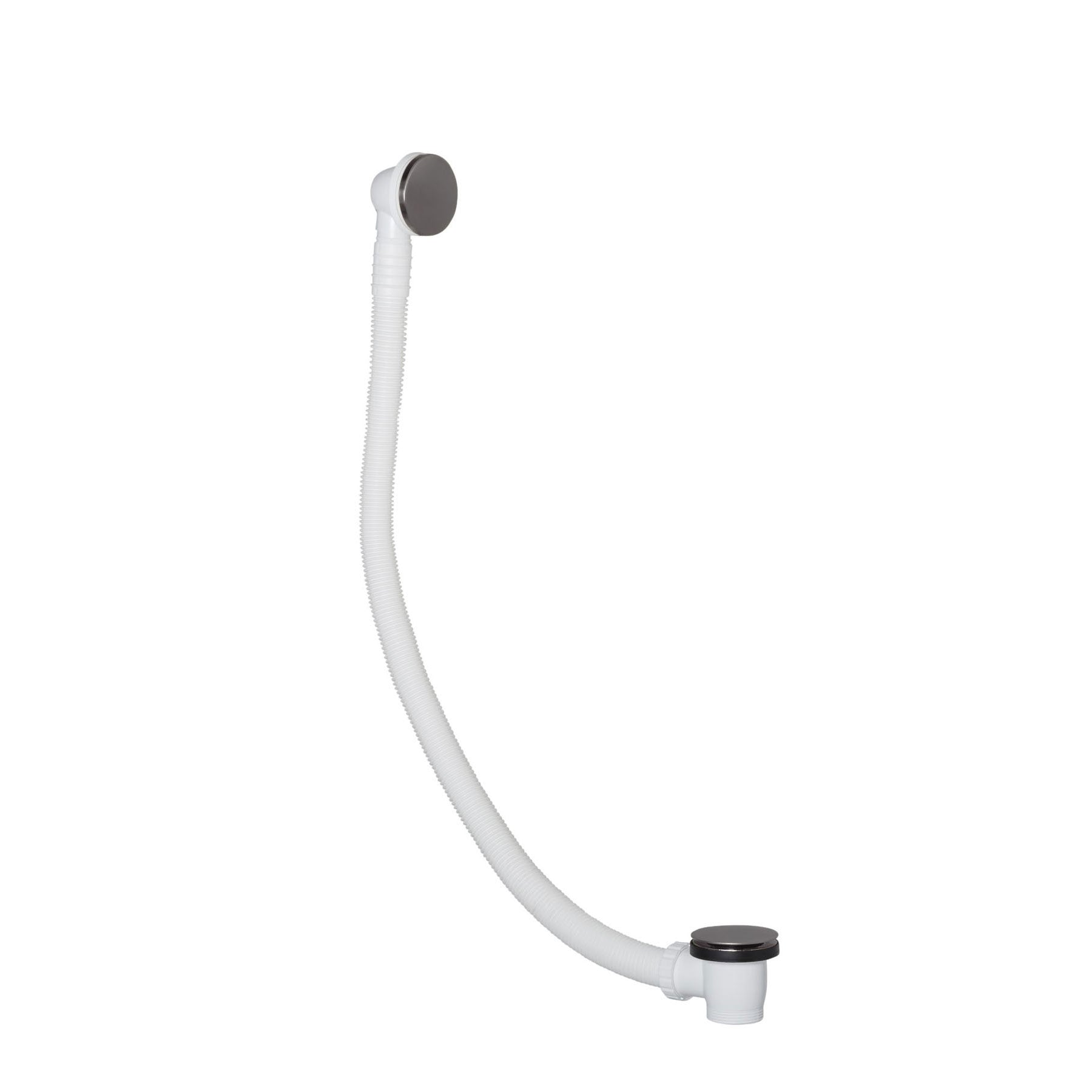 VOS Click Clack Bath Waste Brushed Black 125Cm Main image