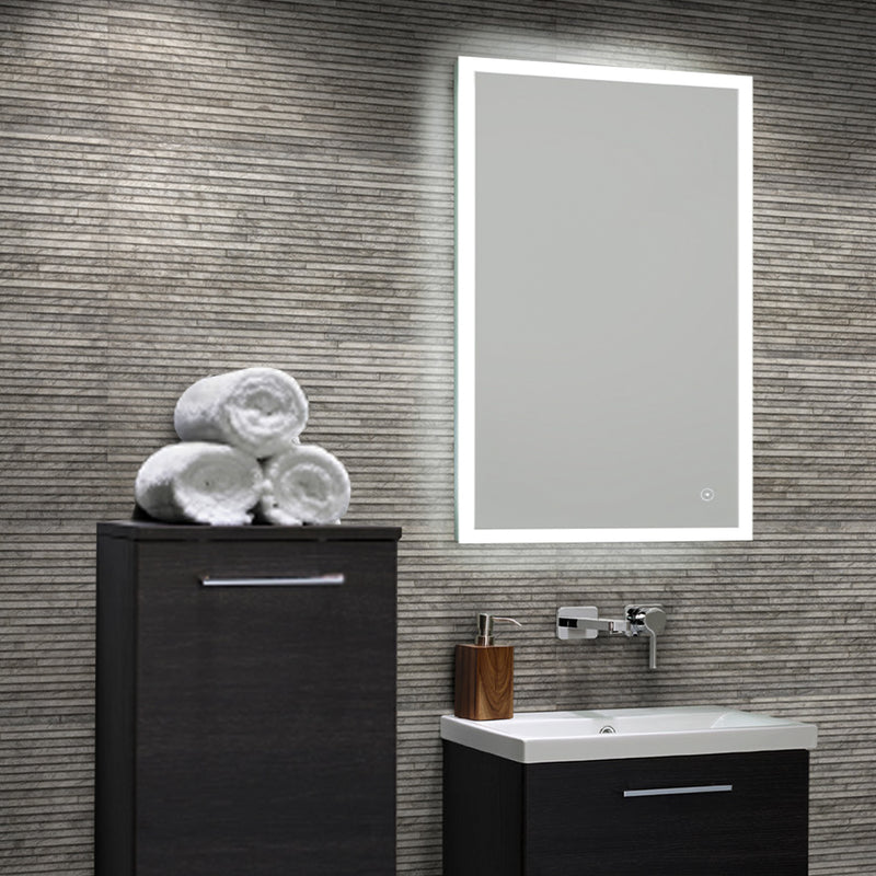 Illuminated Mirror with Heated Pad and Touch Switch - 700x500mm