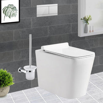 Marino Toilet Brush Holder with Frosted Glass Secondary image