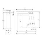 Bathroom Basin Tap Chrome Finish and Matt Black