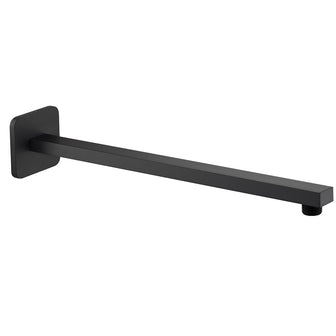 Matt Black Fixed Wall Mounted Square Shower Arm - 380mm Main image