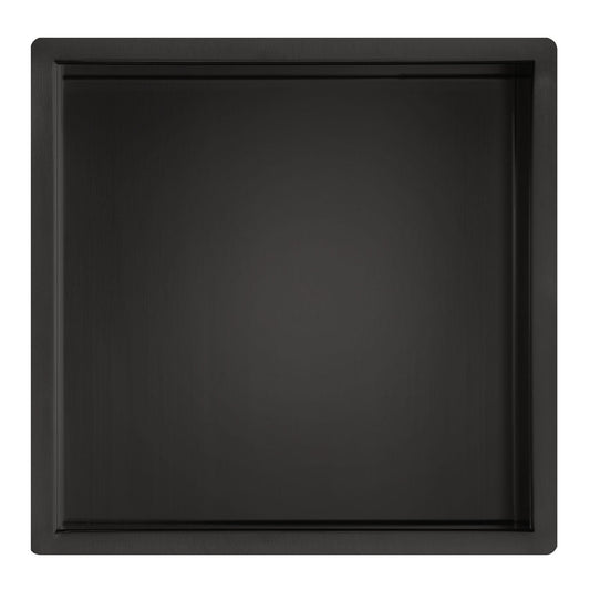 Square Black Shower Niche - 300x300mm 1800