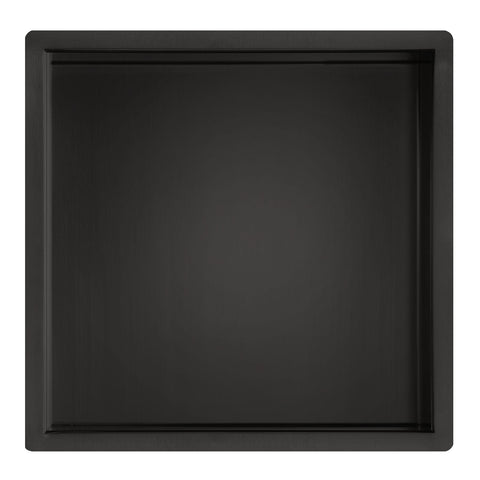 Square Black Shower Niche - 300x300mm