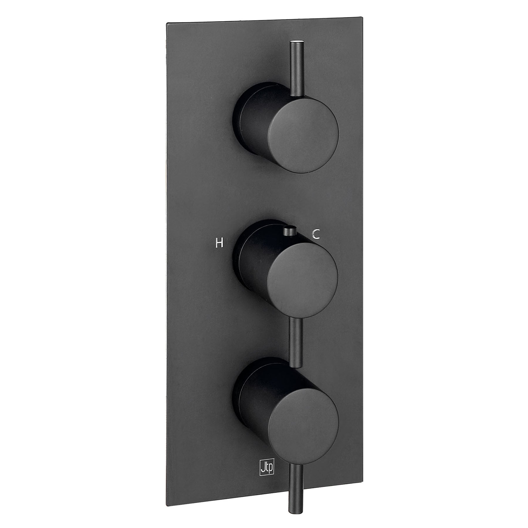 VOS 2 Outlet Thermostatic Concealed Shower Valve - Matt Black [28690AMB] Main image