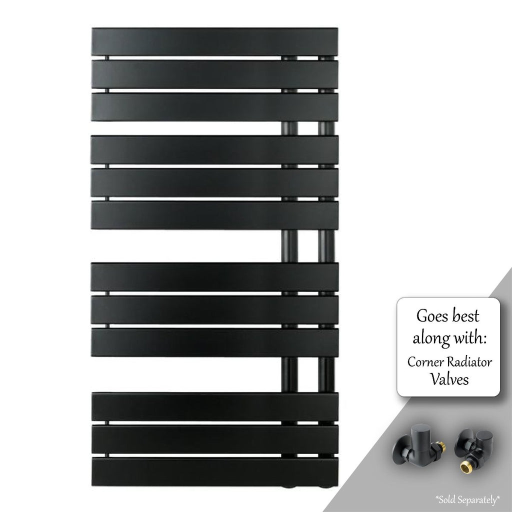 flat black bathroom radiator