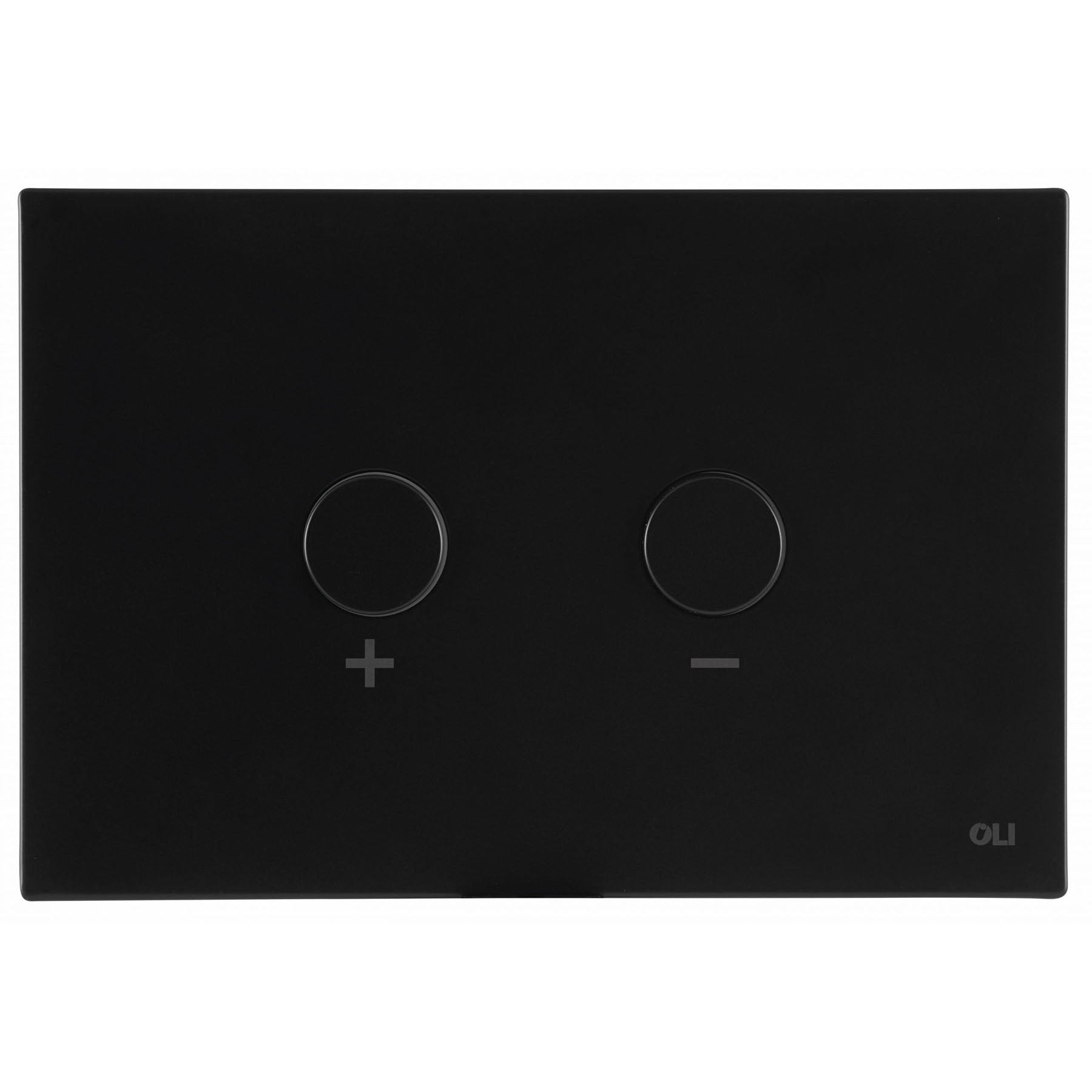 Matt Black Flush Plate with Round Buttons Secondary image