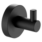 Single Bathroom Robe Hook - Matt Black