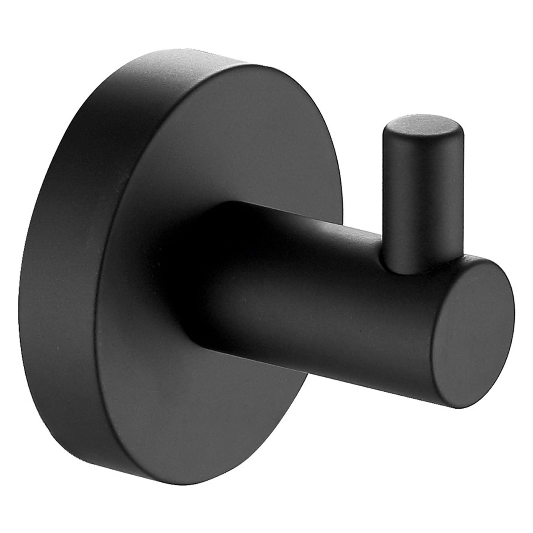 Single Bathroom Robe Hook - Matt Black