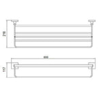 Technical Drawing Towel Shelf with Towel Bar -tapron