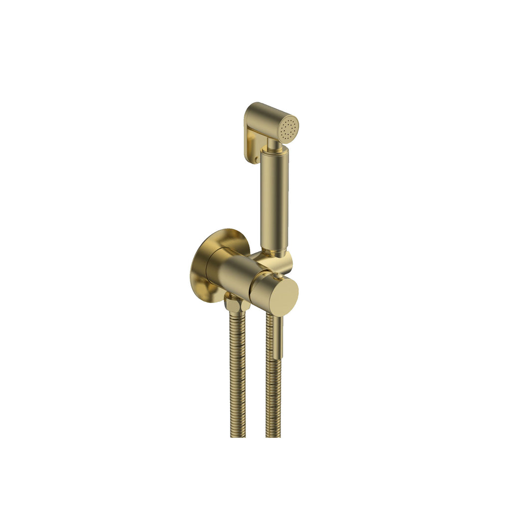 Brushed Brass Douche Kit with Wall Bracket & Hose