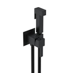 Square Douche Spray with Long Hose Matt Black