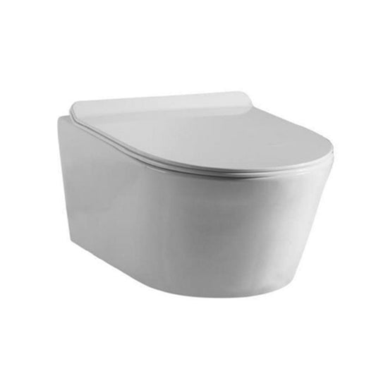 Rimless Wall Hung Toilet with Soft Close UF Seat Cover