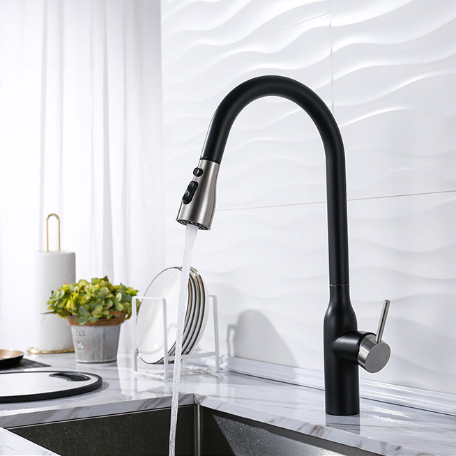 Pull Out  Kitchen Tap Black
