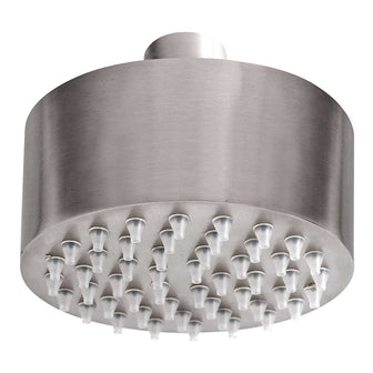 Stylish Inox Brushed Stainless Steel Mini Best Water Saving Shower Head With Easy Cleaning Nozzles, HP 1, Height 69mm x Projection 89mm [IX555] Main image