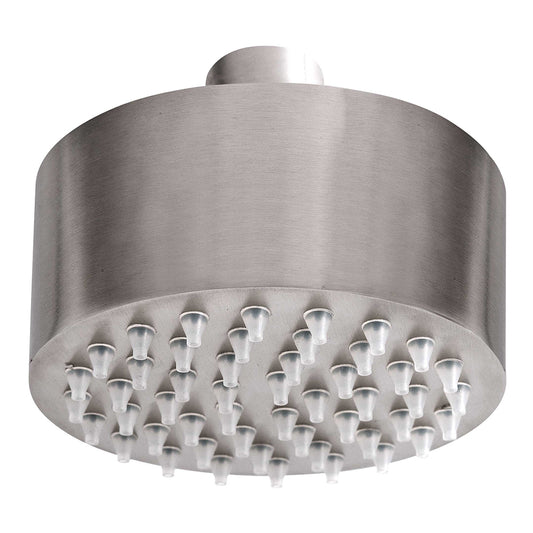 Stylish Inox Brushed Stainless Steel Mini Best Water Saving Shower Head With Easy Cleaning Nozzles, HP 1, Height 69mm x Projection 89mm [IX555] 1000