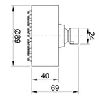 waterfall shower head Technical Drawing