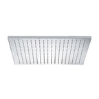 Square High-Pressure Shower Head With Rain Function, 400mm - Chrome -Tapron