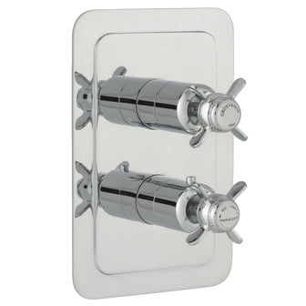 Chrome 2 Outlet Thermostatic Shower Valve - Portrait Secondary image