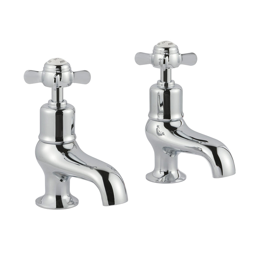 Traditional Bath Pillar Taps (Pair) - Chrome Finish Secondary image