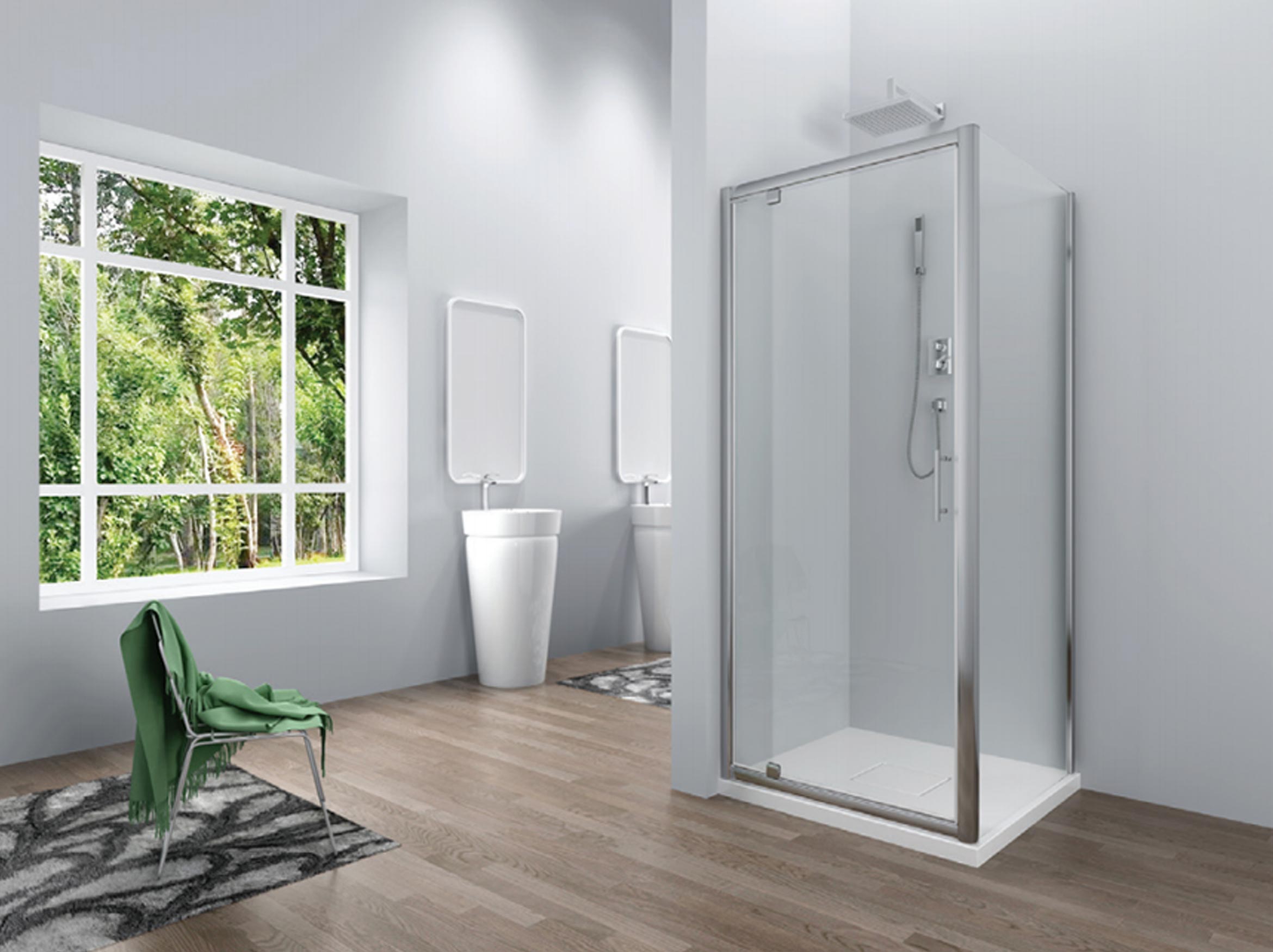 Easy Clean 8mm Wet Room Shower Temper Glass 2000mm & 275mm Return Panel Main image