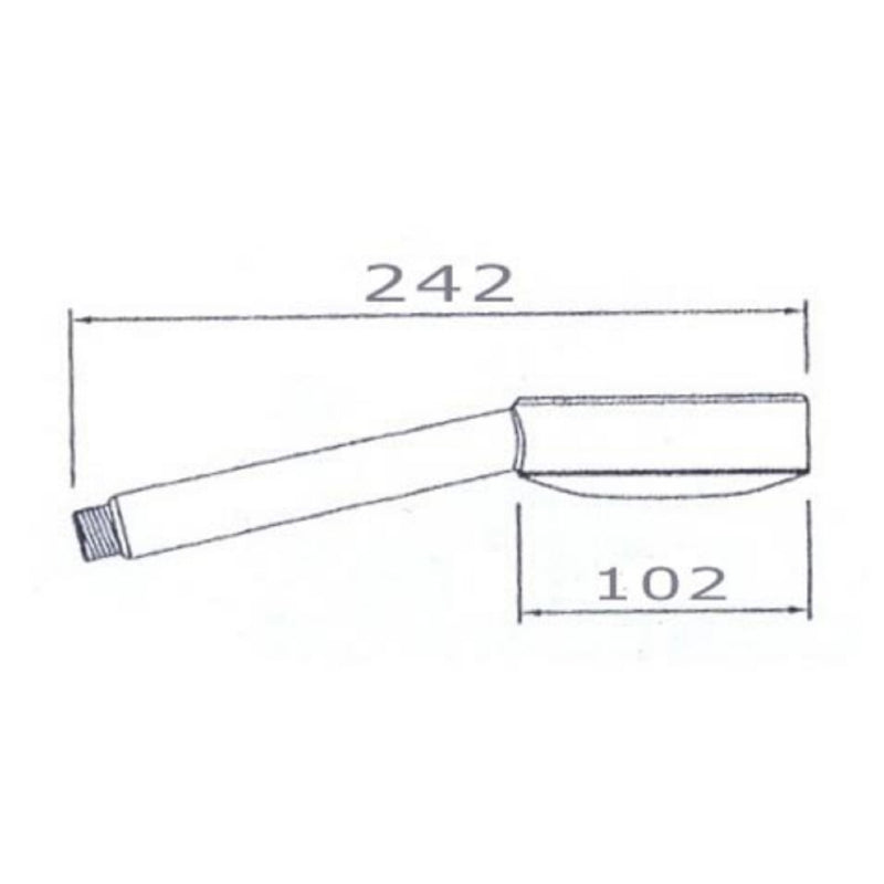 Pulse Single Function Shower Handle Technical Drawing