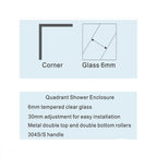 Marina 2 Door Quadrant Shower Enclosure - Multiple Sizes