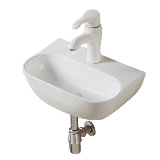 Wall Mounted Round Ceramic Basin