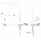 brushed copper kitchen tap