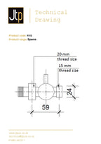 Towel Rail Valves technical drawing